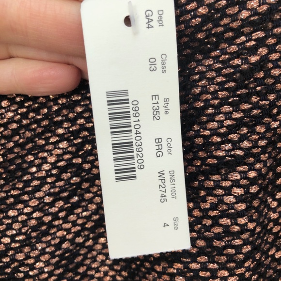 NWT JCrew Collection rose-gold tweed dress sz4 - Picture 4 of 4